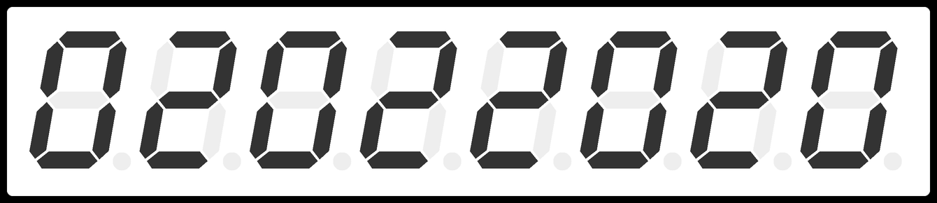 Date 02-02-2020 (DD-MM-YYYY) shown in a seven-segment display